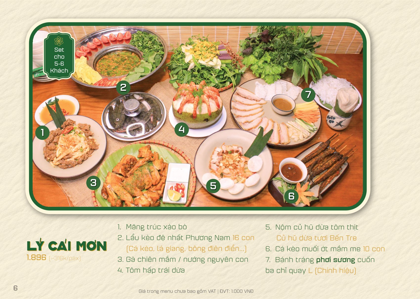 Menu Phương Nam - Chùa Láng 6