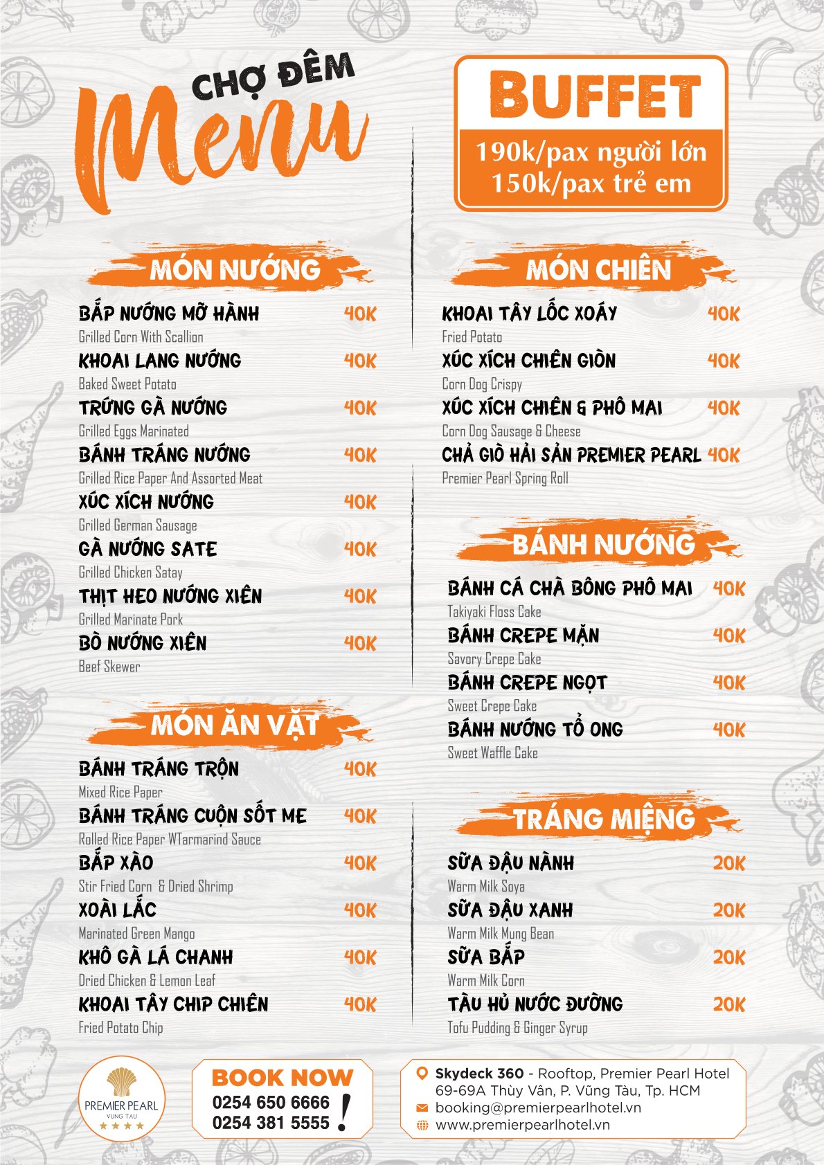 Menu Premier Pearl Rooftop - Thùy Vân 1 