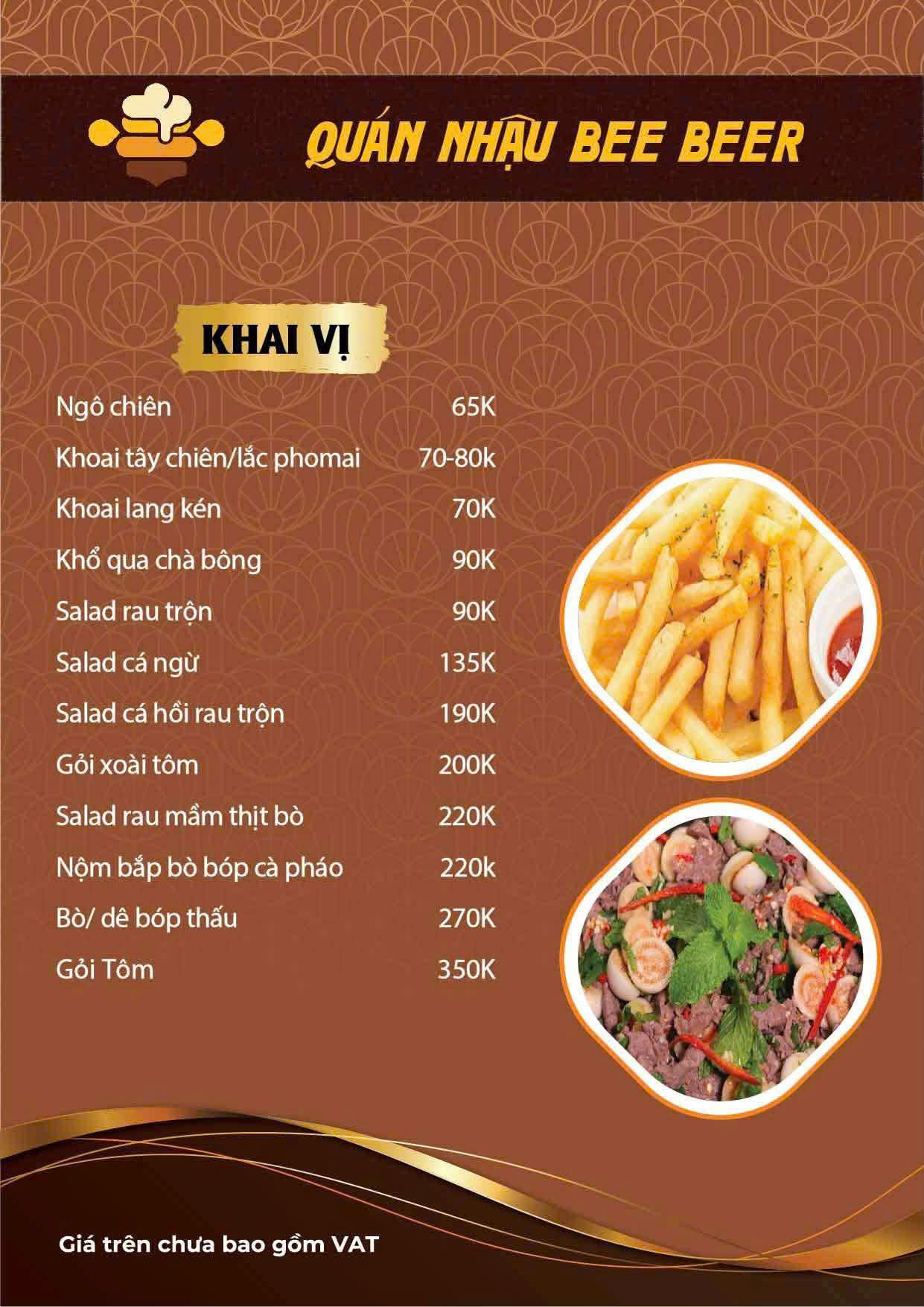 Menu Quán Nhậu Bee Beer (Dê + cũ) 7