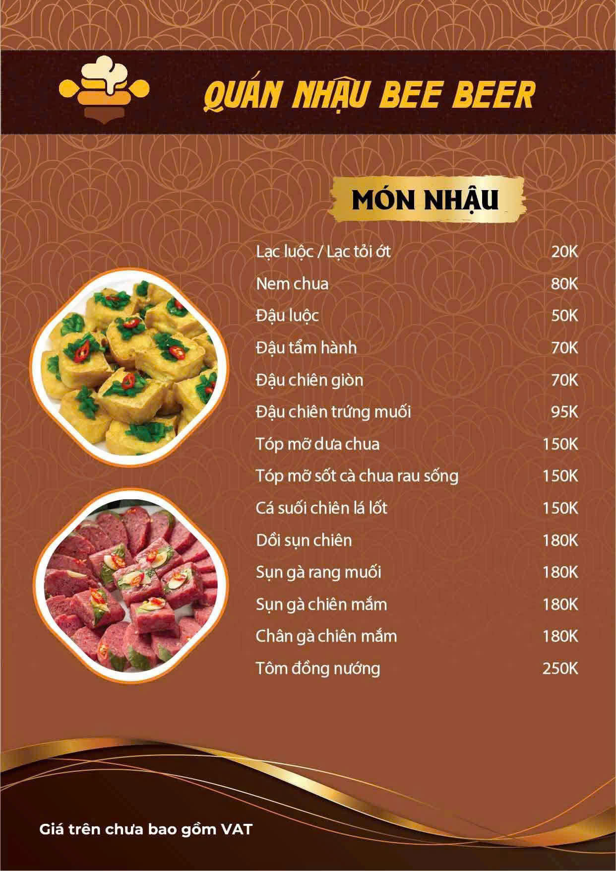 Menu Quán Nhậu Bee Beer (Dê + cũ) 9 