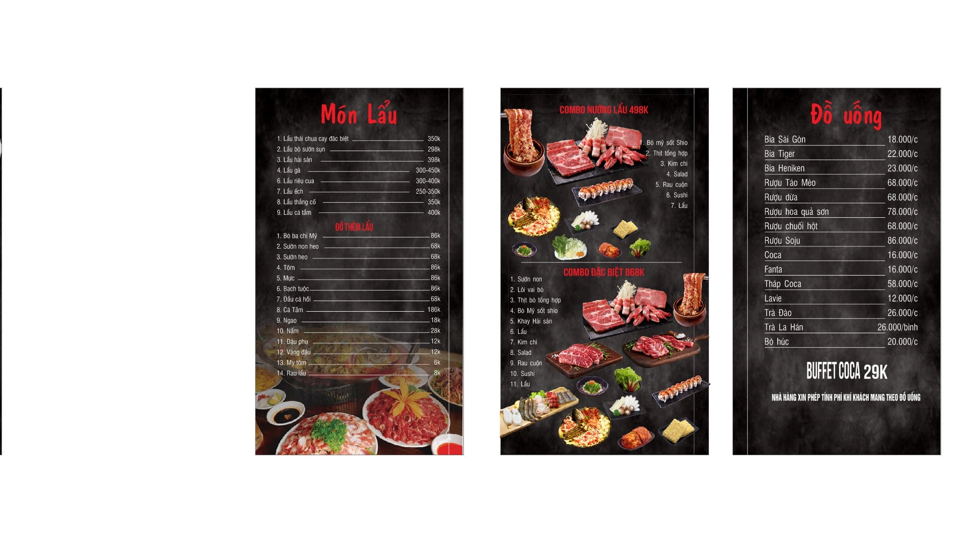 Menu Quán Toọng – Lĩnh Nam 8