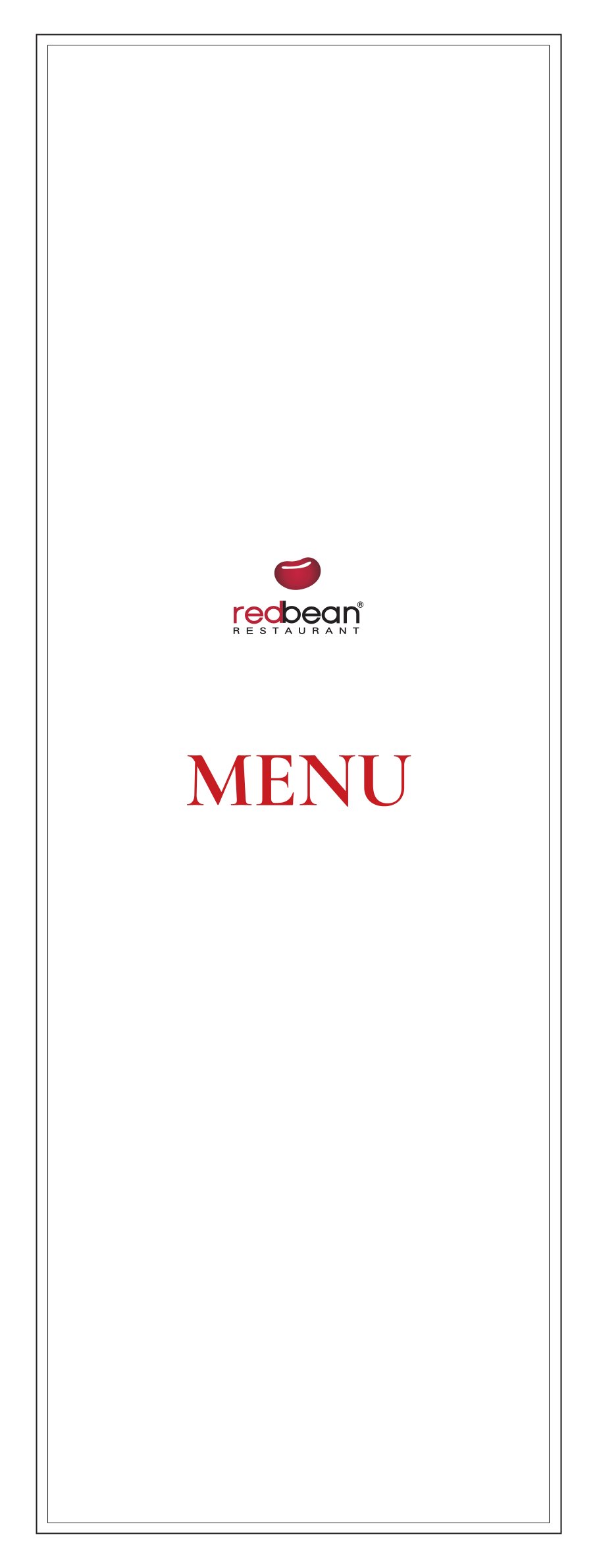 Menu Red Bean Restaurant - Mã Mây 1 