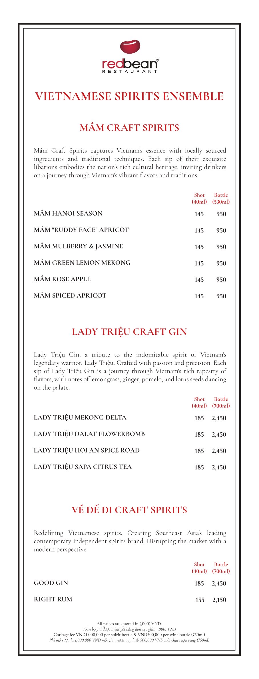 Menu Red Bean Restaurant - Mã Mây 3