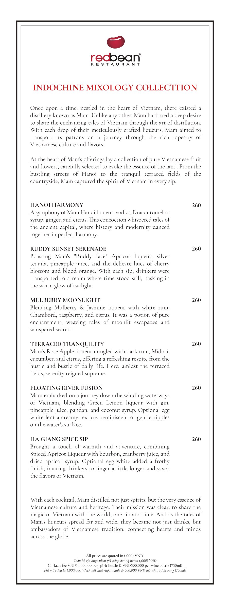 Menu Red Bean Restaurant - Mã Mây 5