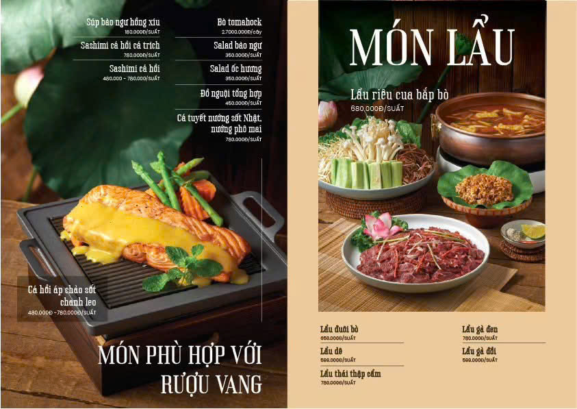 Menu Sen Vàng - KĐT Thành Phố Giao Lưu 6
