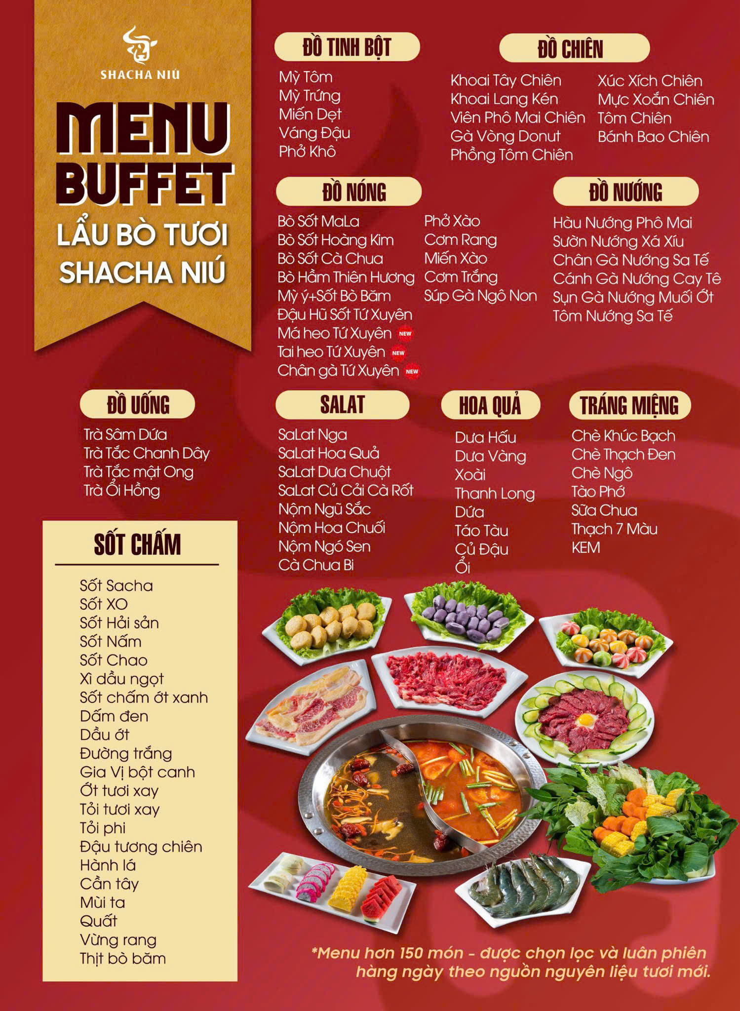 Menu SHACHA NIÚ - Lương Định Của 2