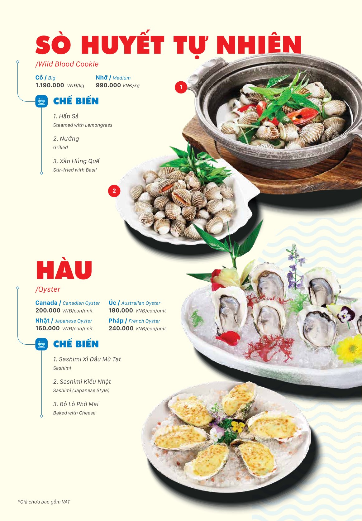 Menu Thế Giới Hải Sản - Điện Biên Phủ 4 
