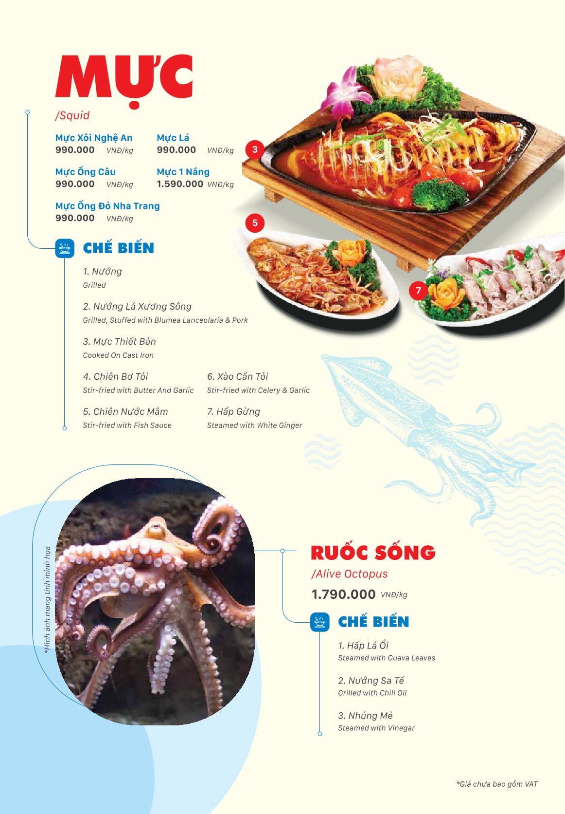Menu Thế Giới Hải Sản - Điện Biên Phủ 6 