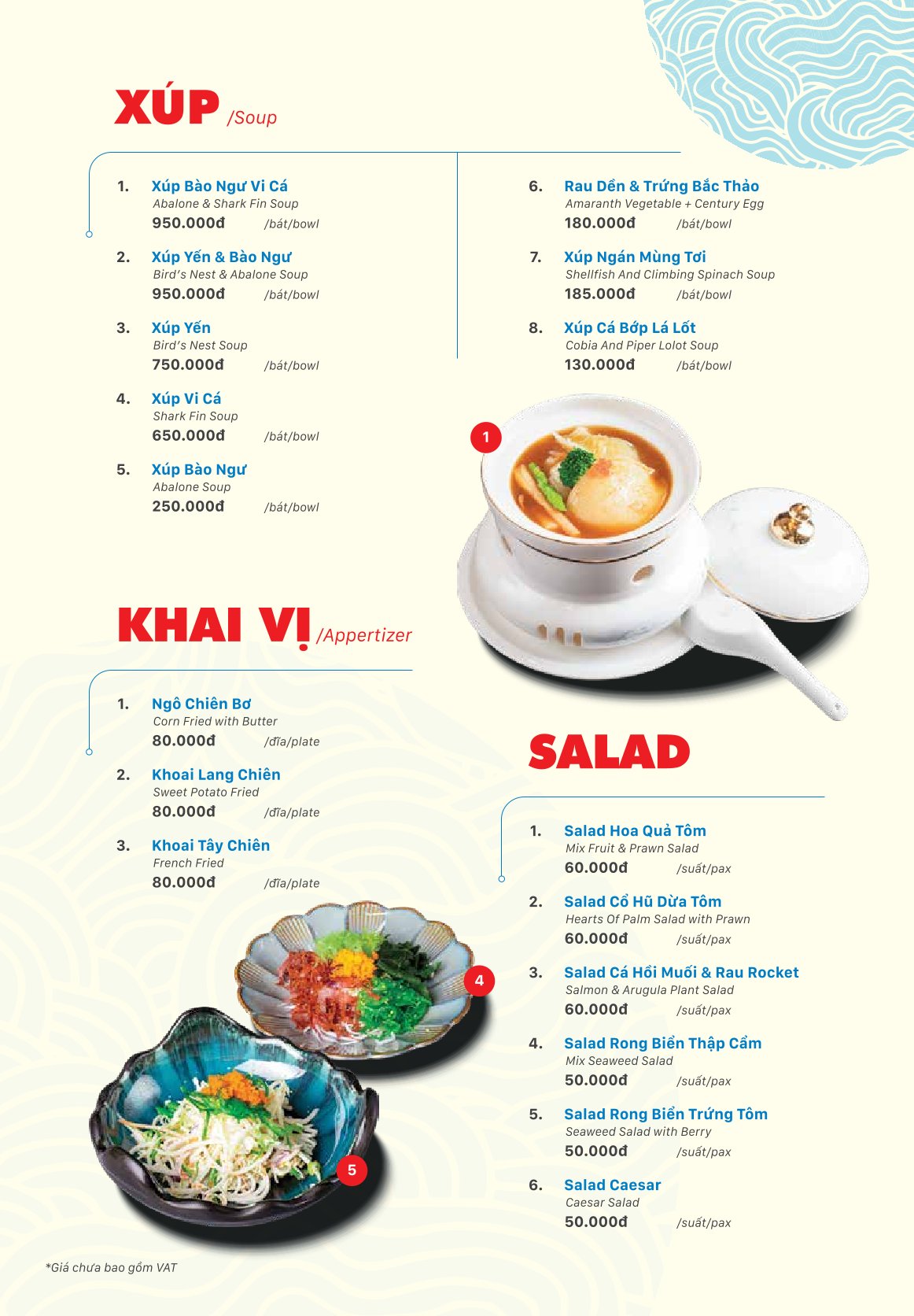 Menu Thế Giới Hải Sản - Điện Biên Phủ 2