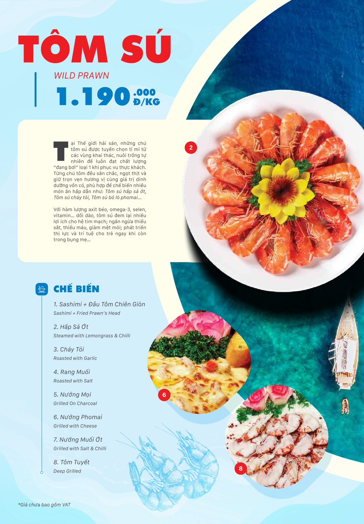 Menu Thế Giới Hải Sản - Điện Biên Phủ 9 