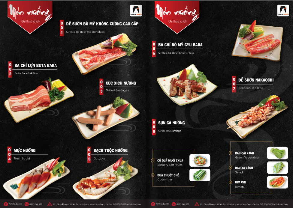 Menu Tomita Bento – Ciputra Hà Nội 4 