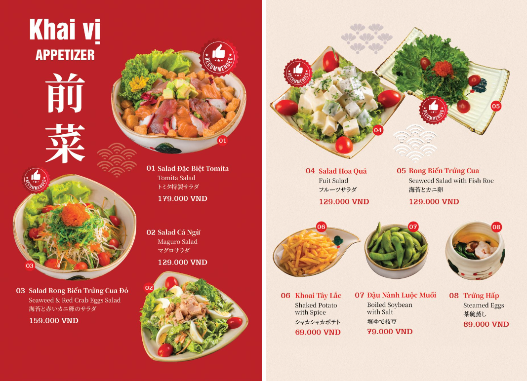 Menu Tomita Bento – Ciputra Hà Nội 6 