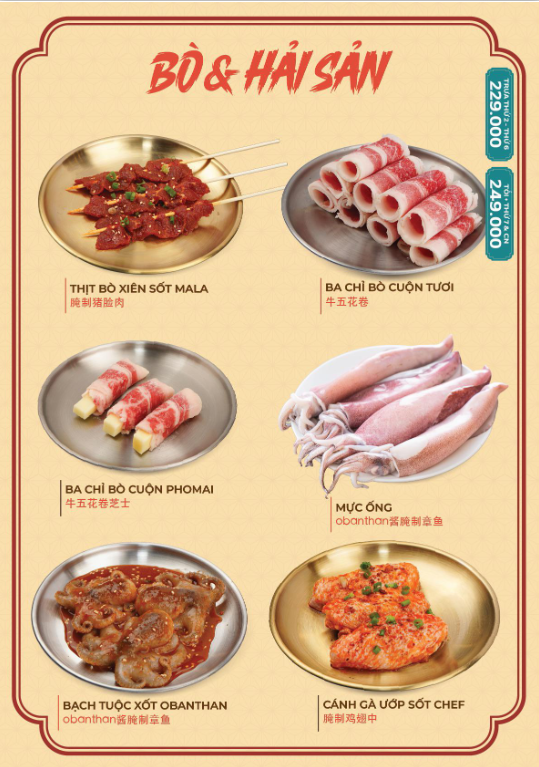 Menu Trư Bát Giới - Mỹ Đình 8 