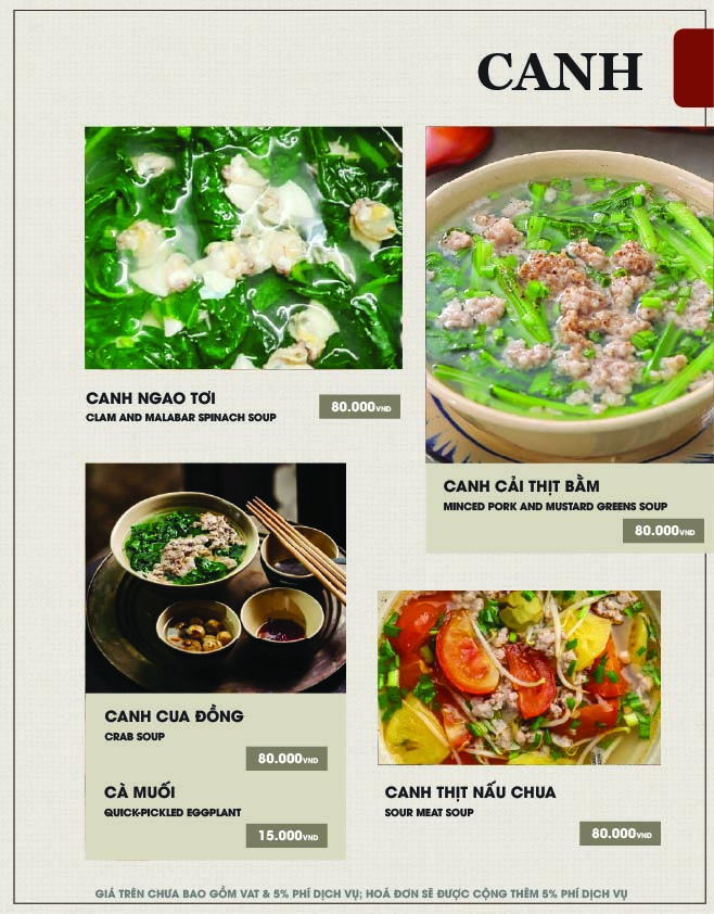 Menu Tùng Sing - Lẩu Bò Ba Toa - Văn Cao 7 