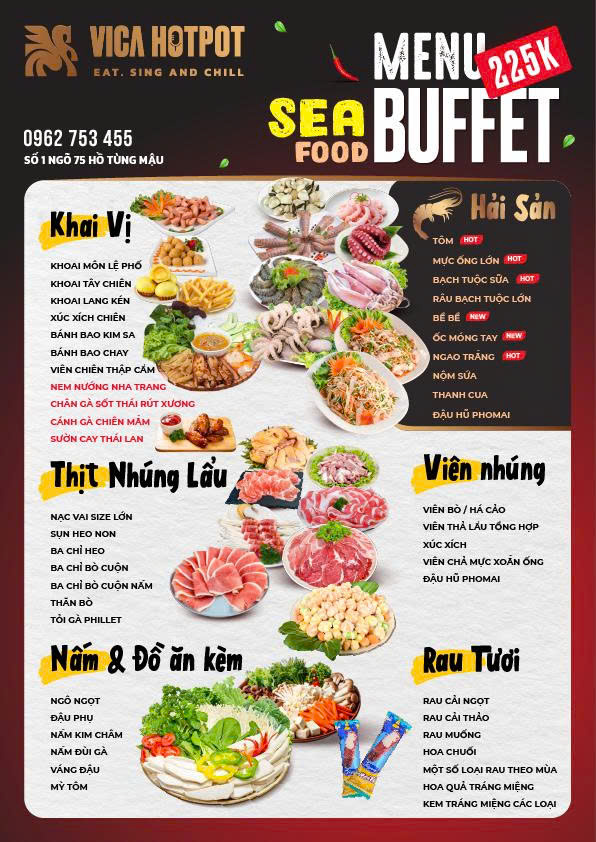 Menu Vica Hotpot - Hồ Tùng Mậu 3