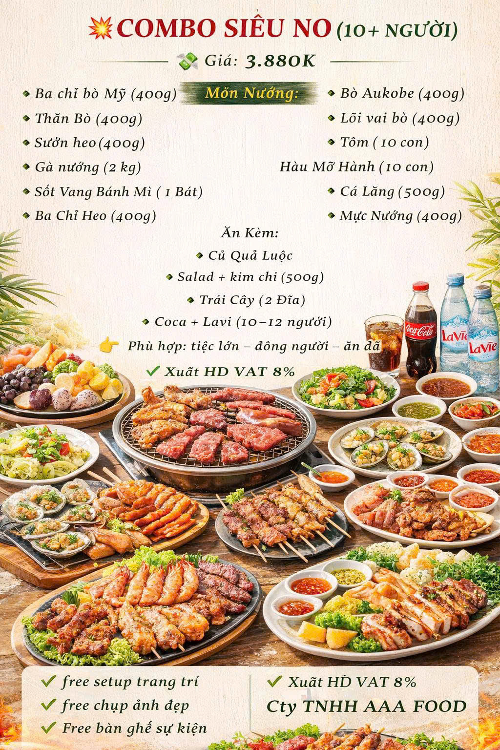 Menu Vườn Nướng - Vinhomes Smart City 5 