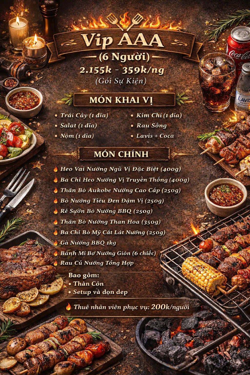 Menu Vườn Nướng - Vinhomes Smart City 6 