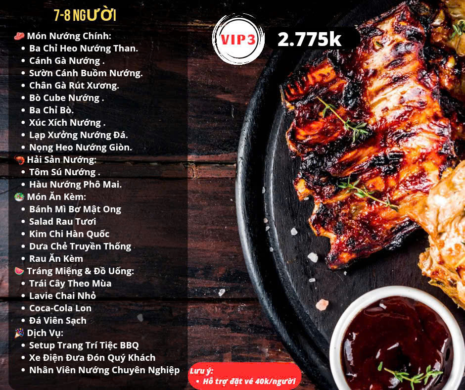 Menu Vườn Nướng - Vinhomes Smart City 7