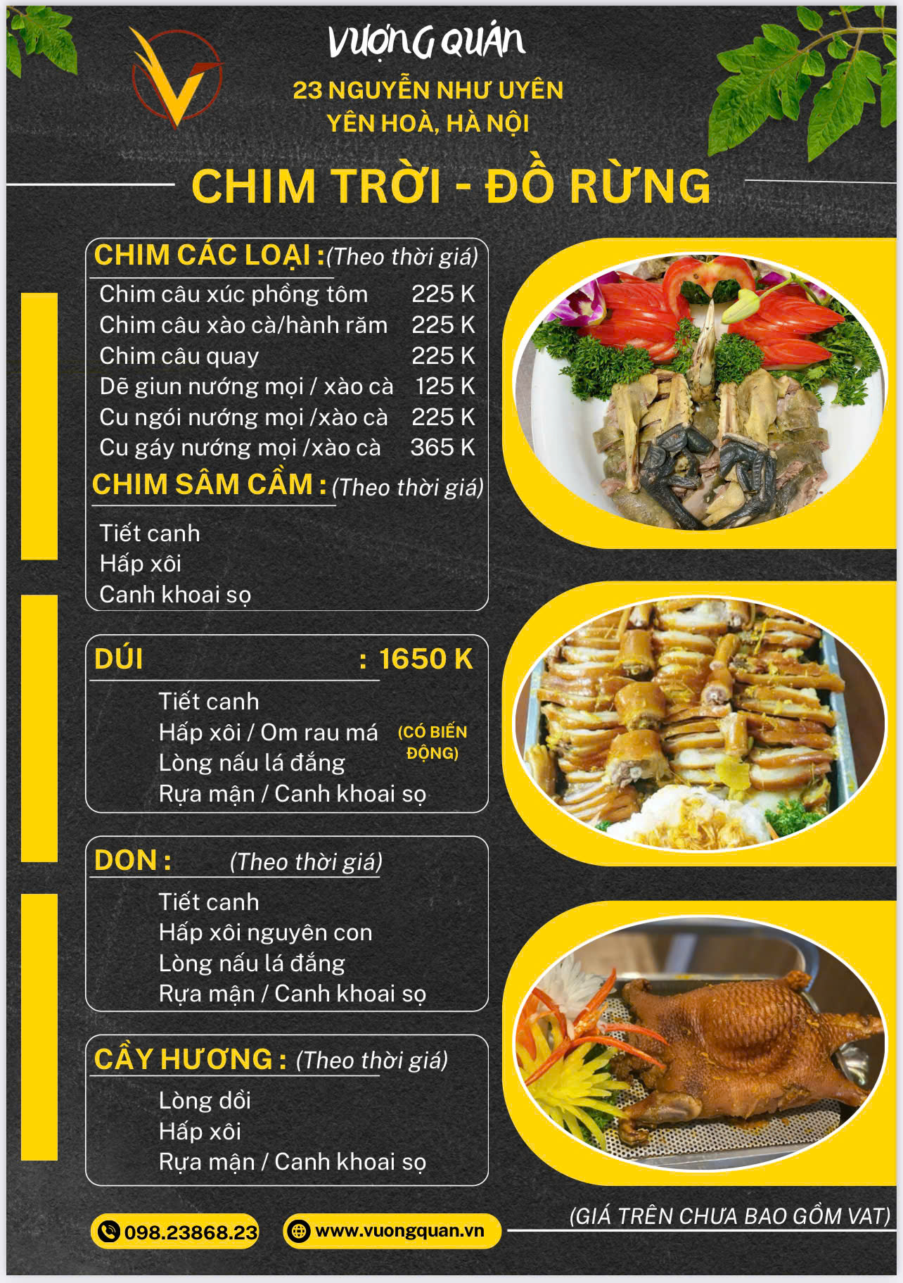 Menu Vượng Quán - Nguyễn Như Uyên 9 
