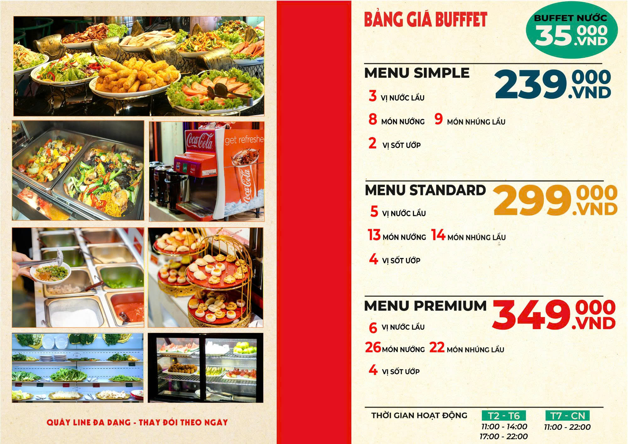 Menu Buffet Lẩu Nướng Macao - Hàn Quốc - Trần Hưng Đạo B 1