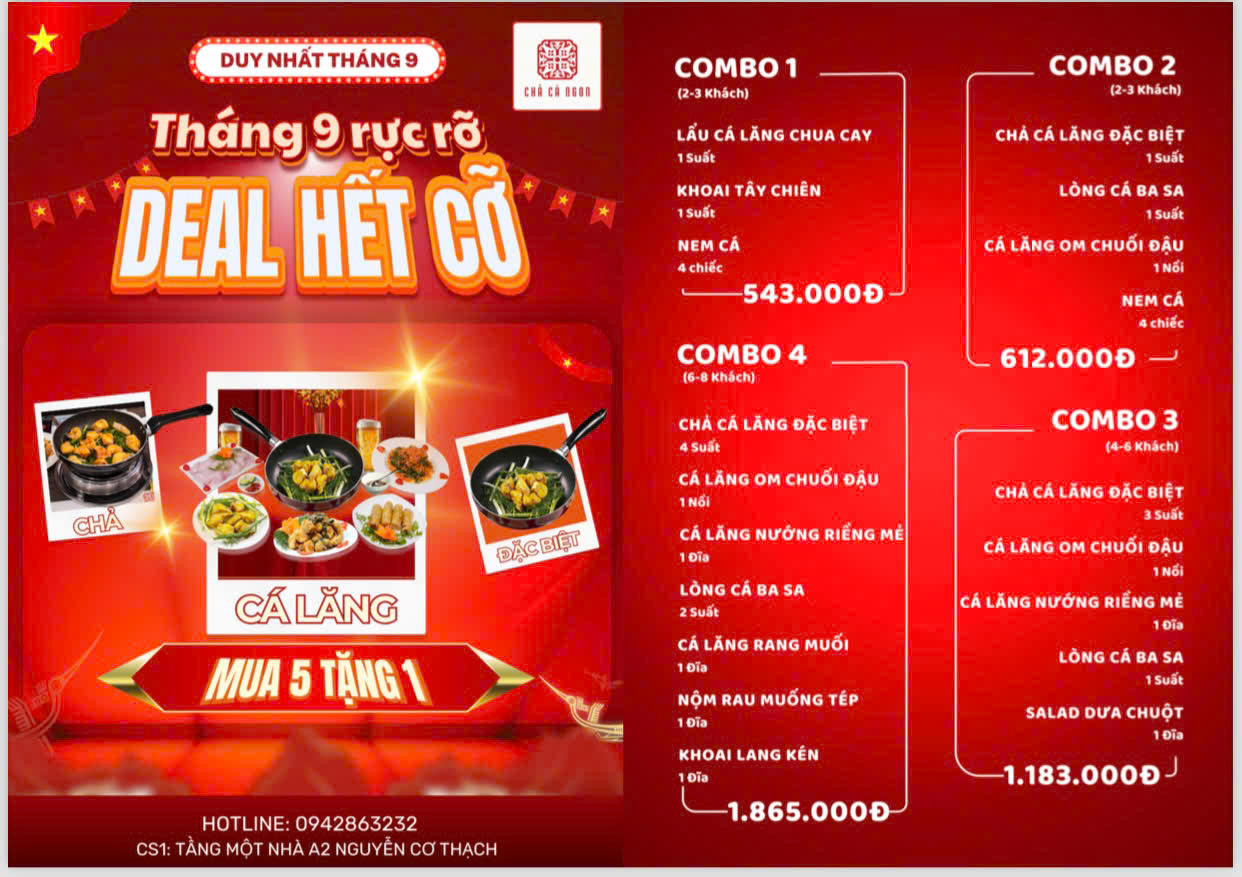 Menu Chả Cá Ngon - Nguyễn Cơ Thạch 1