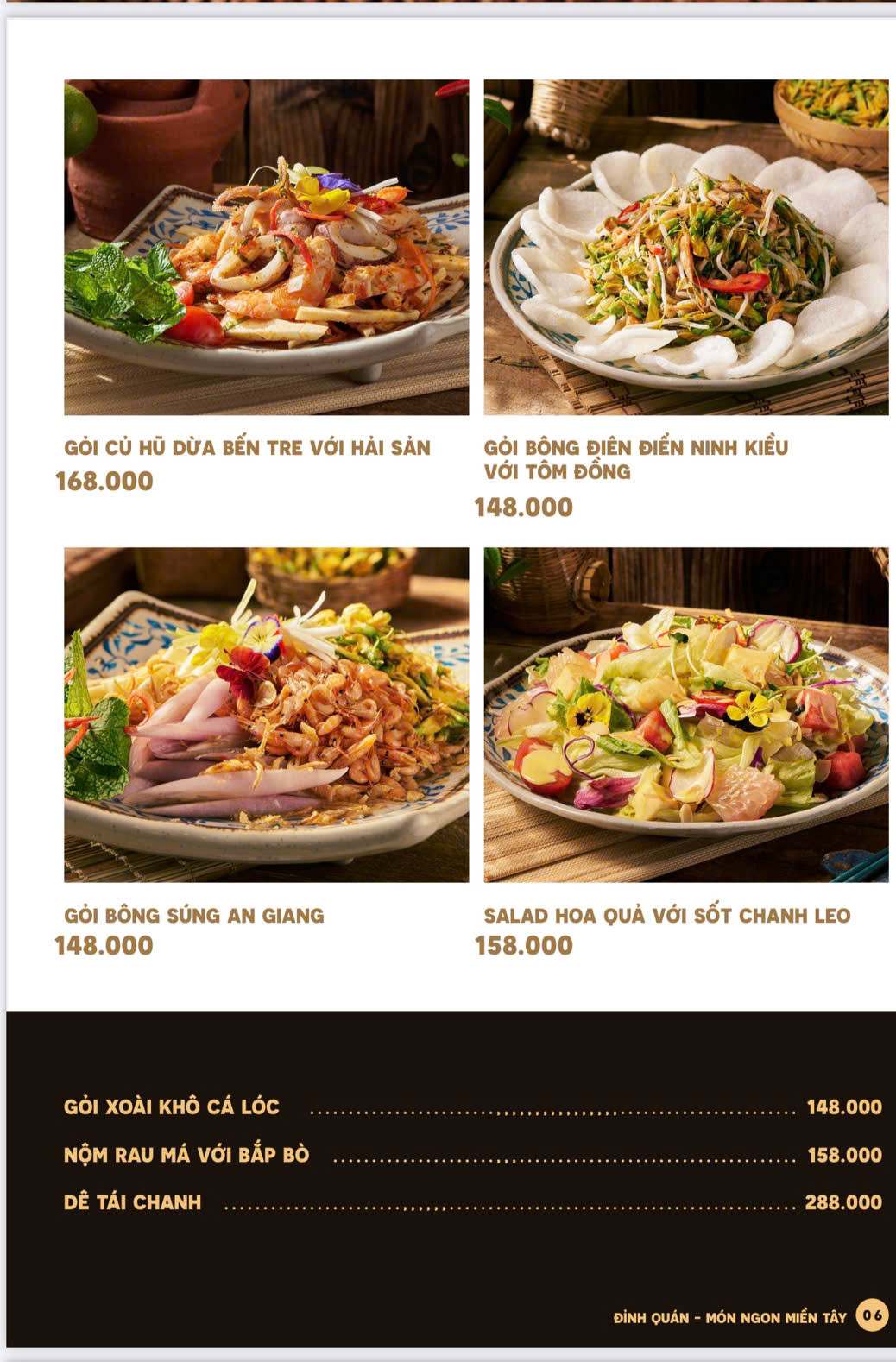 Menu Đỉnh Quán - Văn Cao 6