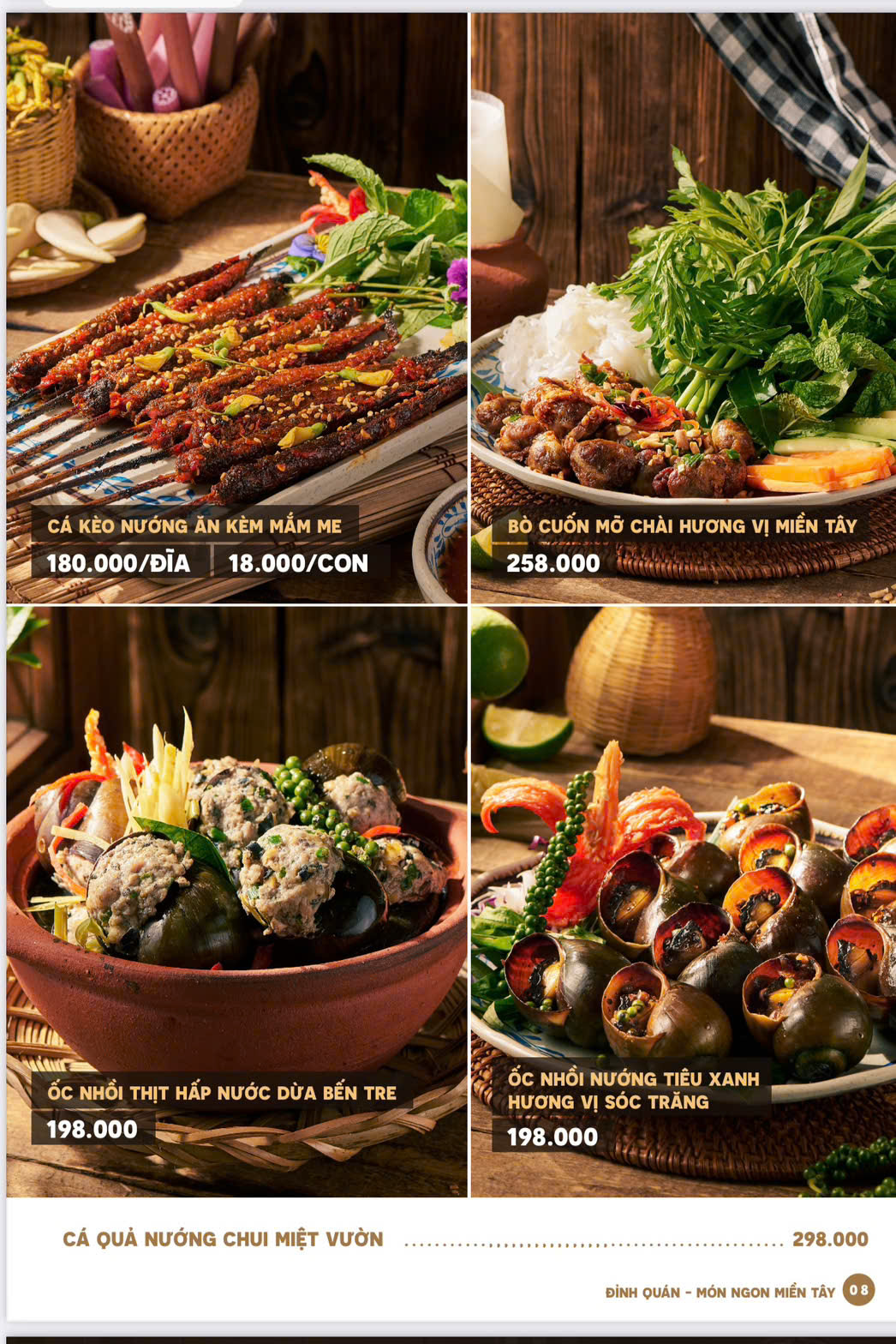 Menu Đỉnh Quán - Văn Cao 8