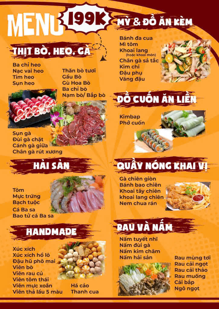 Menu Tuk Tuk - KĐT Văn Quán 2