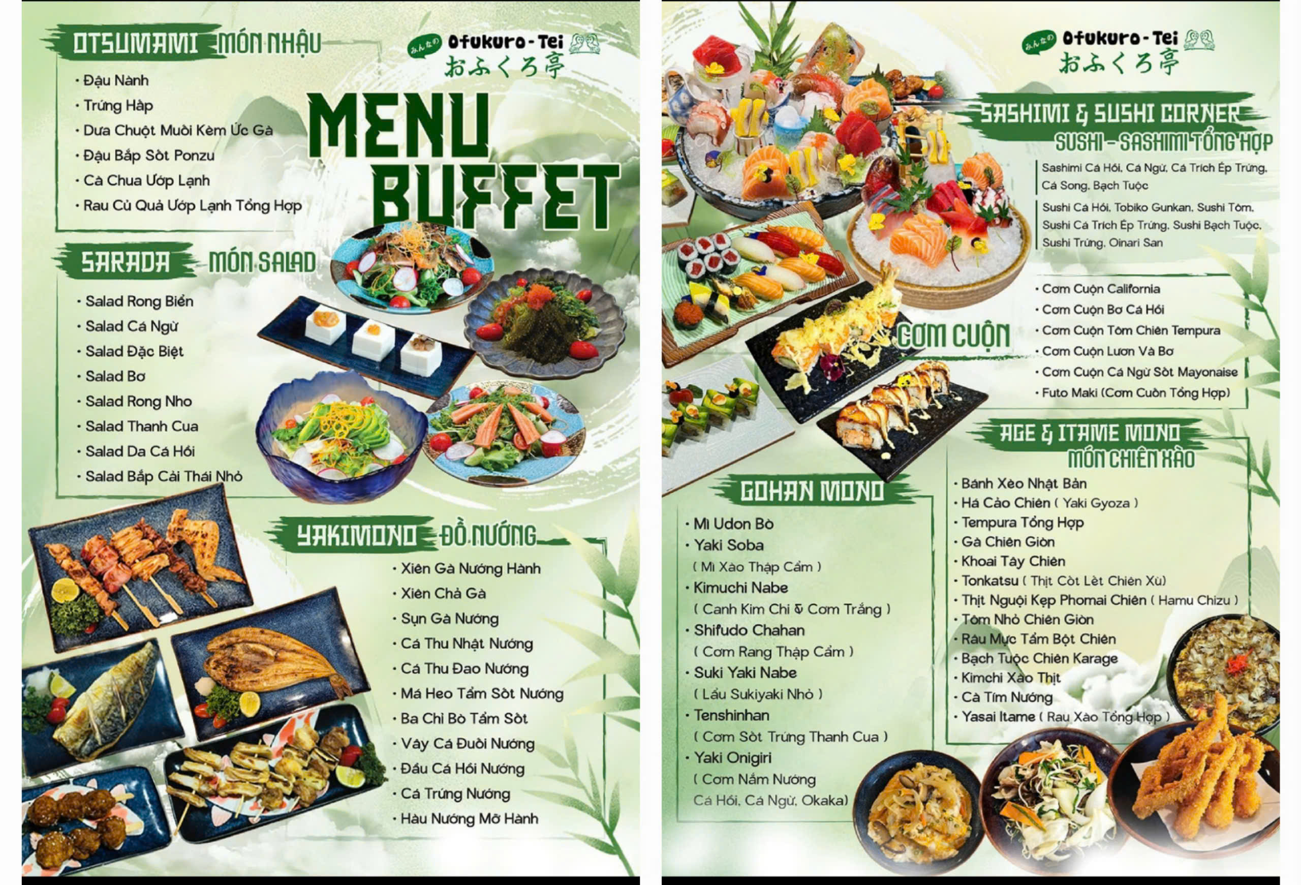Menu Ofukuro Tei - Đê La Thành 1