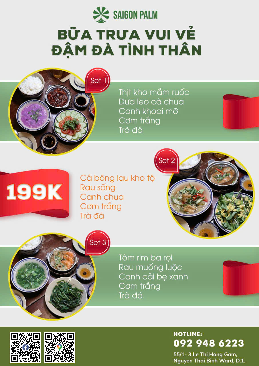 Menu Saigon Palm - Lê Thị Hồng Gấm 1 