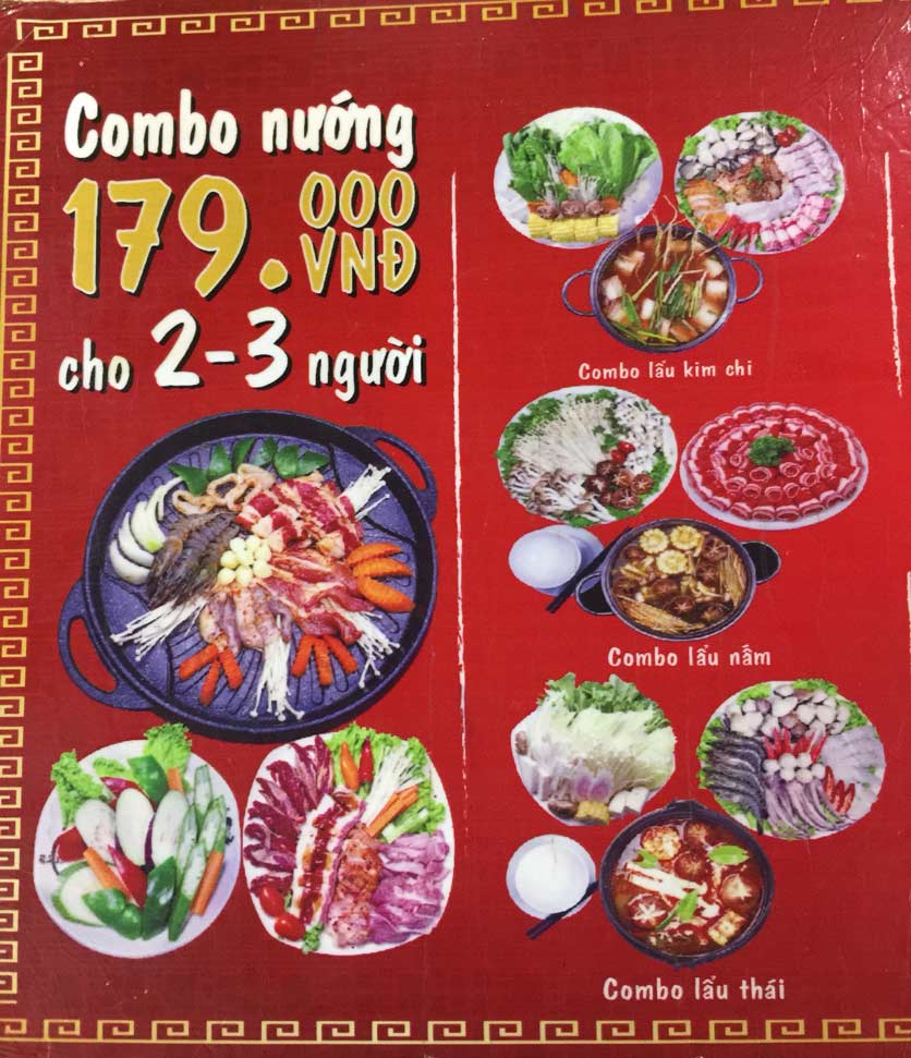 Menu Asian BBQ & Hotpot - Mipec Long Biên 3 