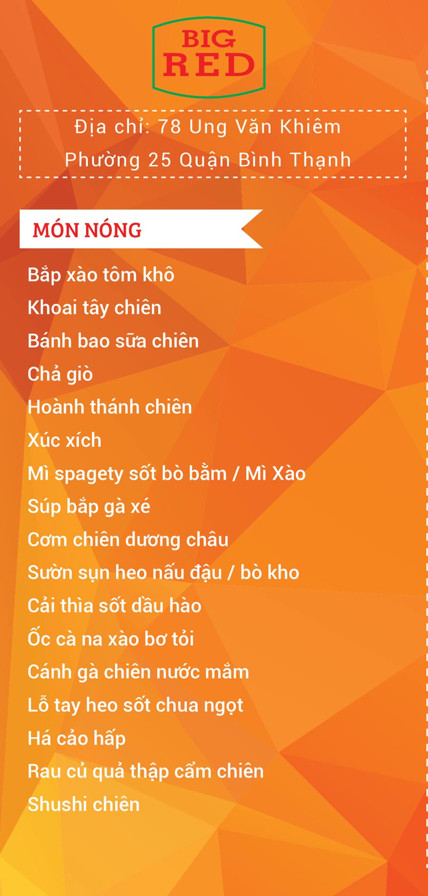 Menu Big Red BBQ - Ung Văn Khiêm 4