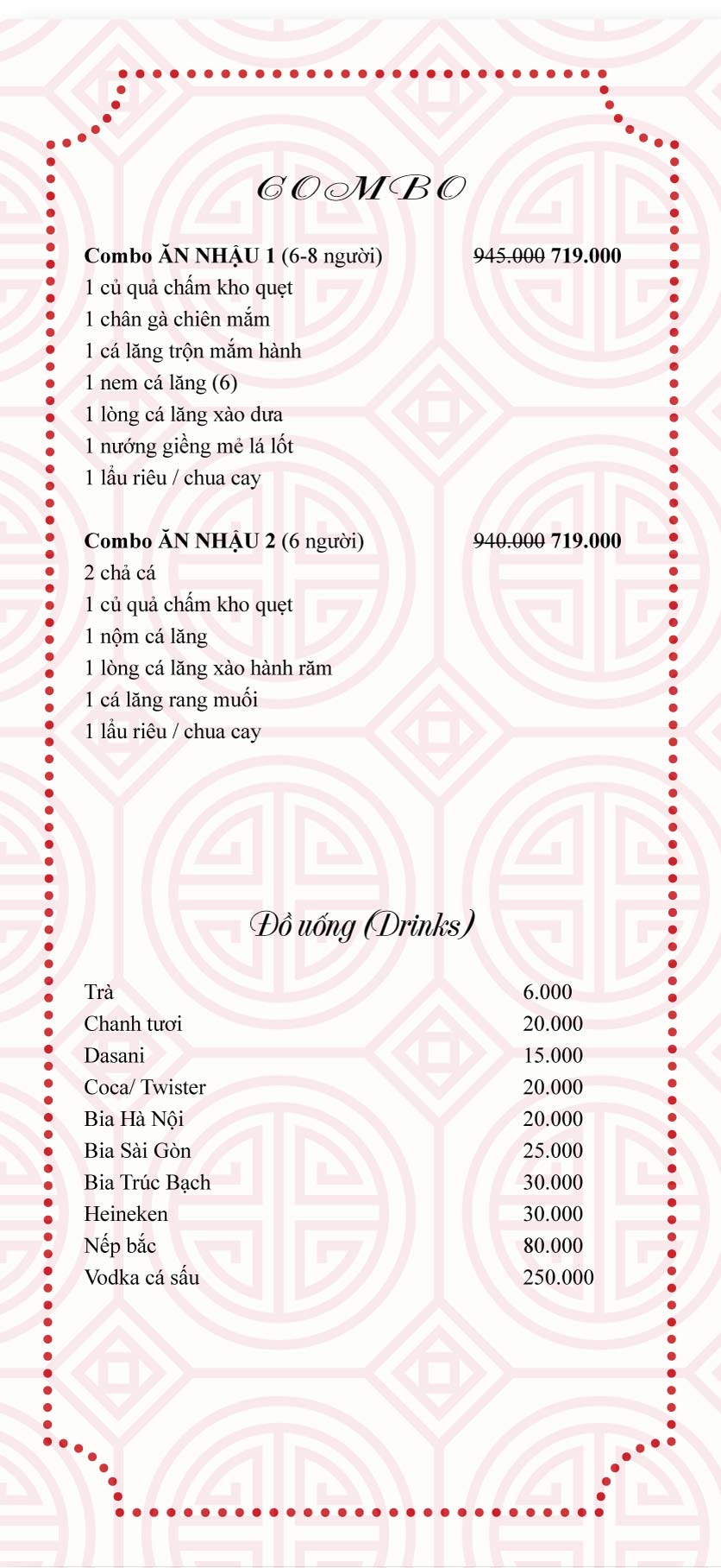 Menu Chả Cá Đông Dương - Đào Tấn 4