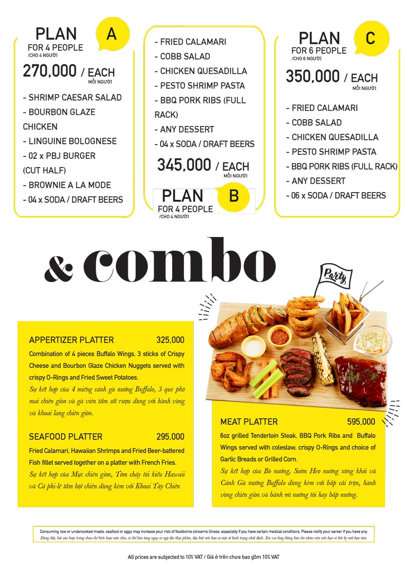 Menu The Diner V - Nguyễn Đình Chiểu 16 