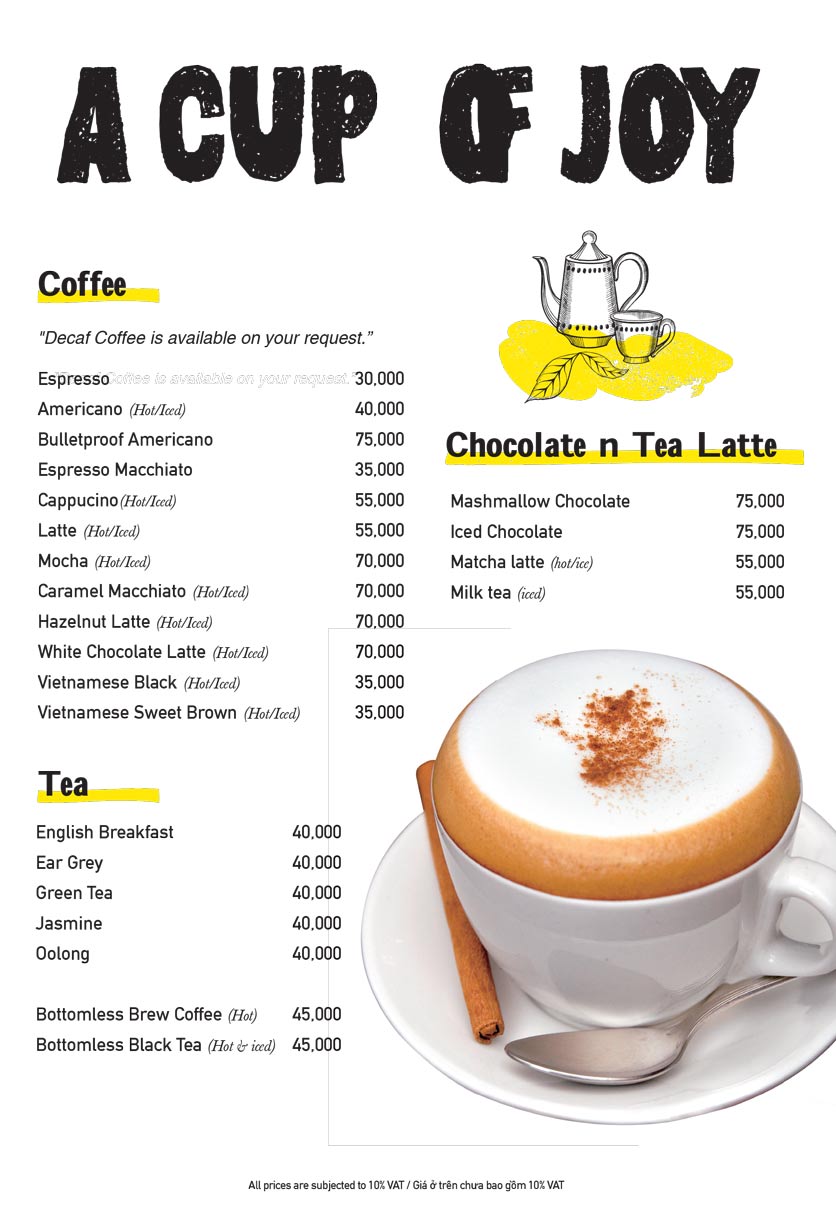 Menu The Diner V - Nguyễn Đình Chiểu 17 