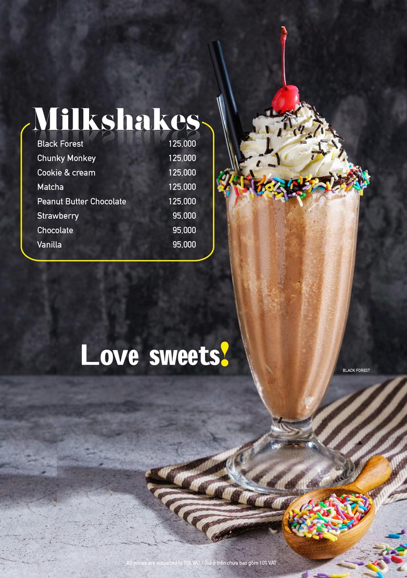 Menu The Diner V - Nguyễn Đình Chiểu 18 