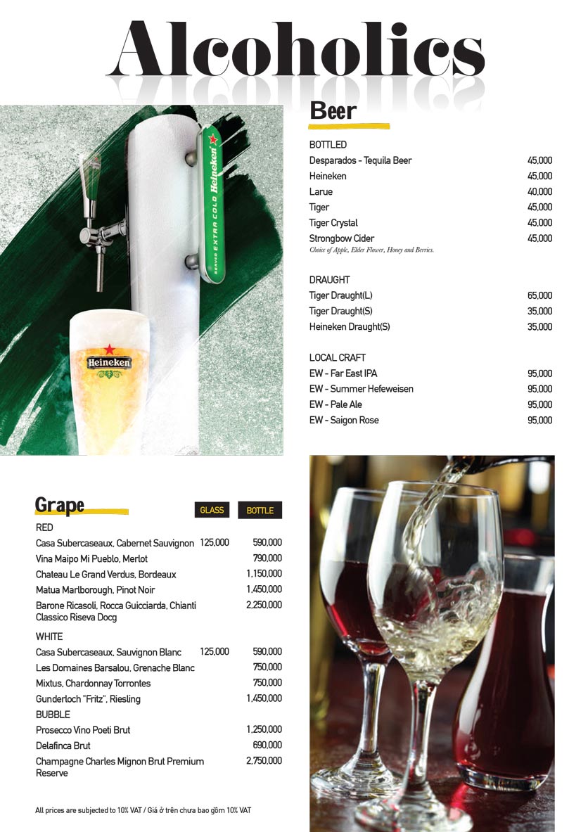 Menu The Diner V - Nguyễn Đình Chiểu 21 