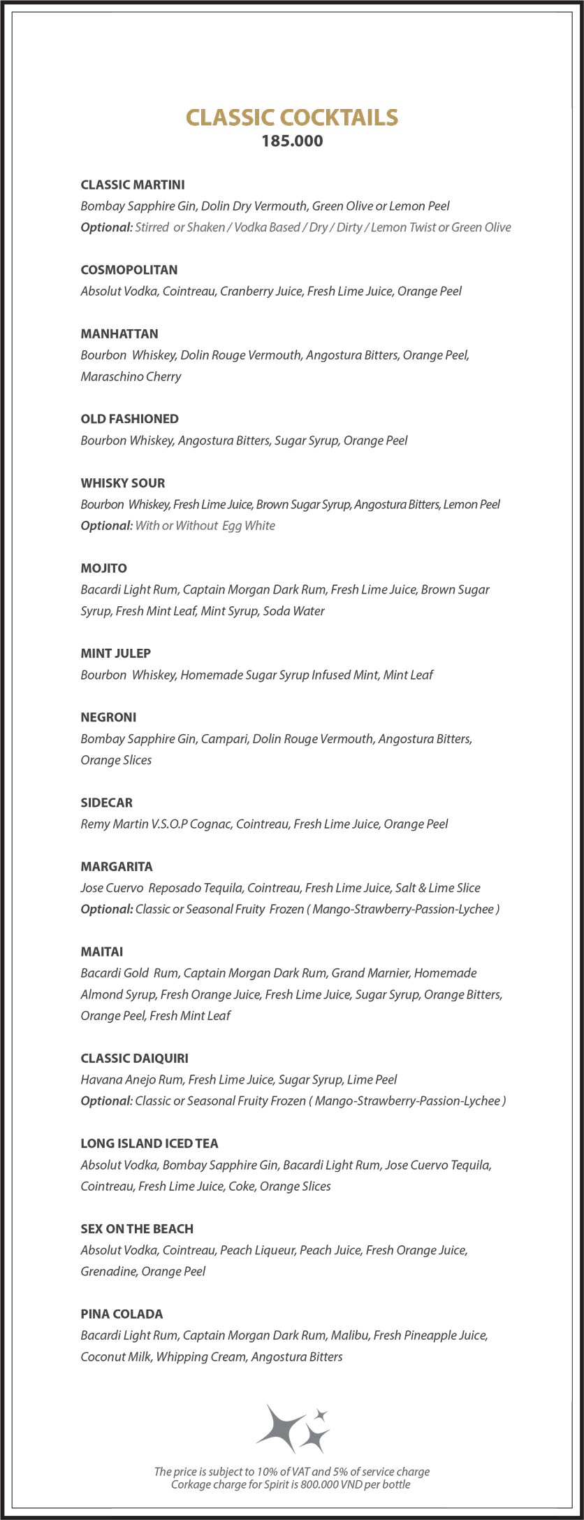 Menu Twilight Sky Bar - Cầu Gỗ 2