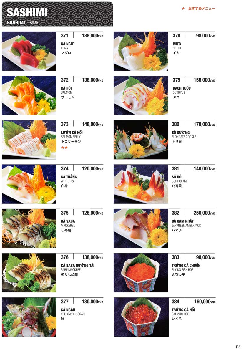 Menu Ebisu – Mạc Đĩnh Chi 5