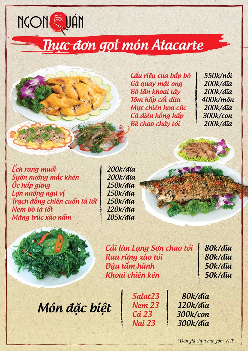 Menu Edu Ngon Quán - Lê Thánh Tông 2