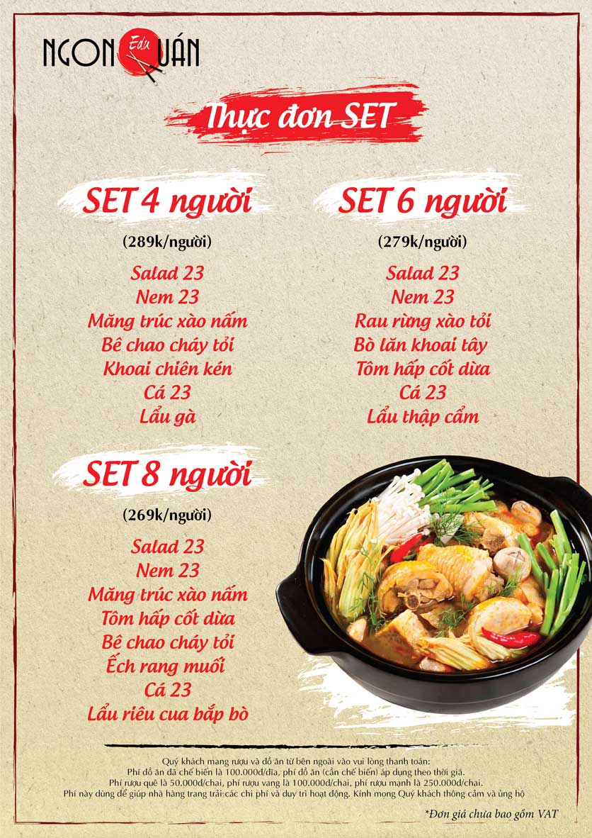 Menu Edu Ngon Quán - Lê Thánh Tông 1