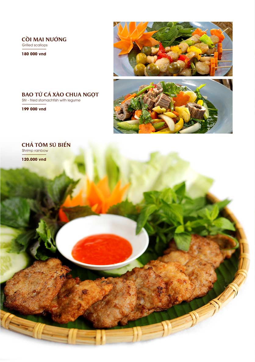 Menu Gánh - Đặc sản Nha Trang - Hai Bà Trưng 25 