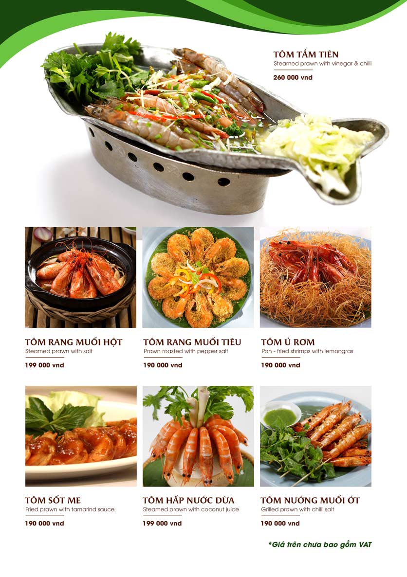 Menu Gánh - Đặc sản Nha Trang - Hai Bà Trưng 28 