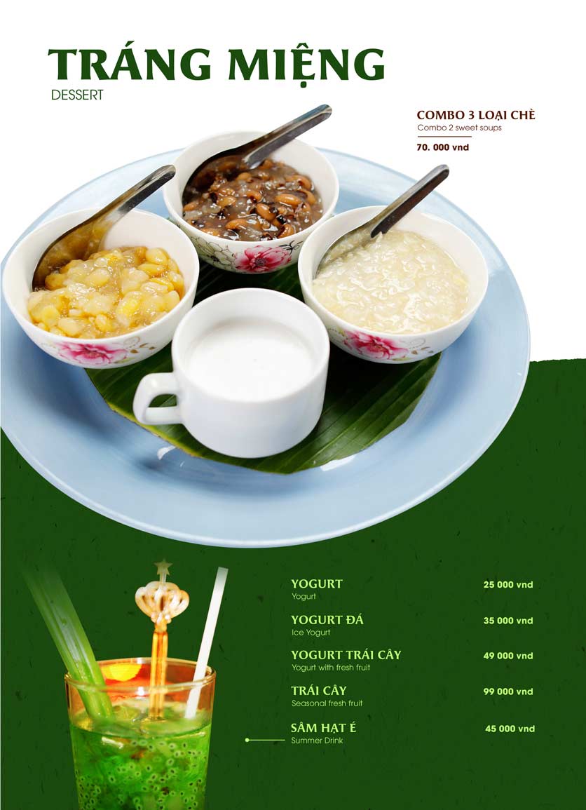 Menu Gánh - Đặc sản Nha Trang - Hai Bà Trưng 45 