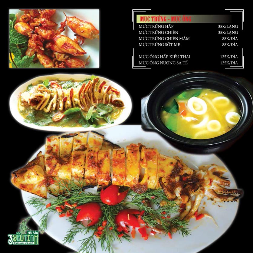 Menu Hải Sản 3 Yêu Tinh – Lò Đúc 7