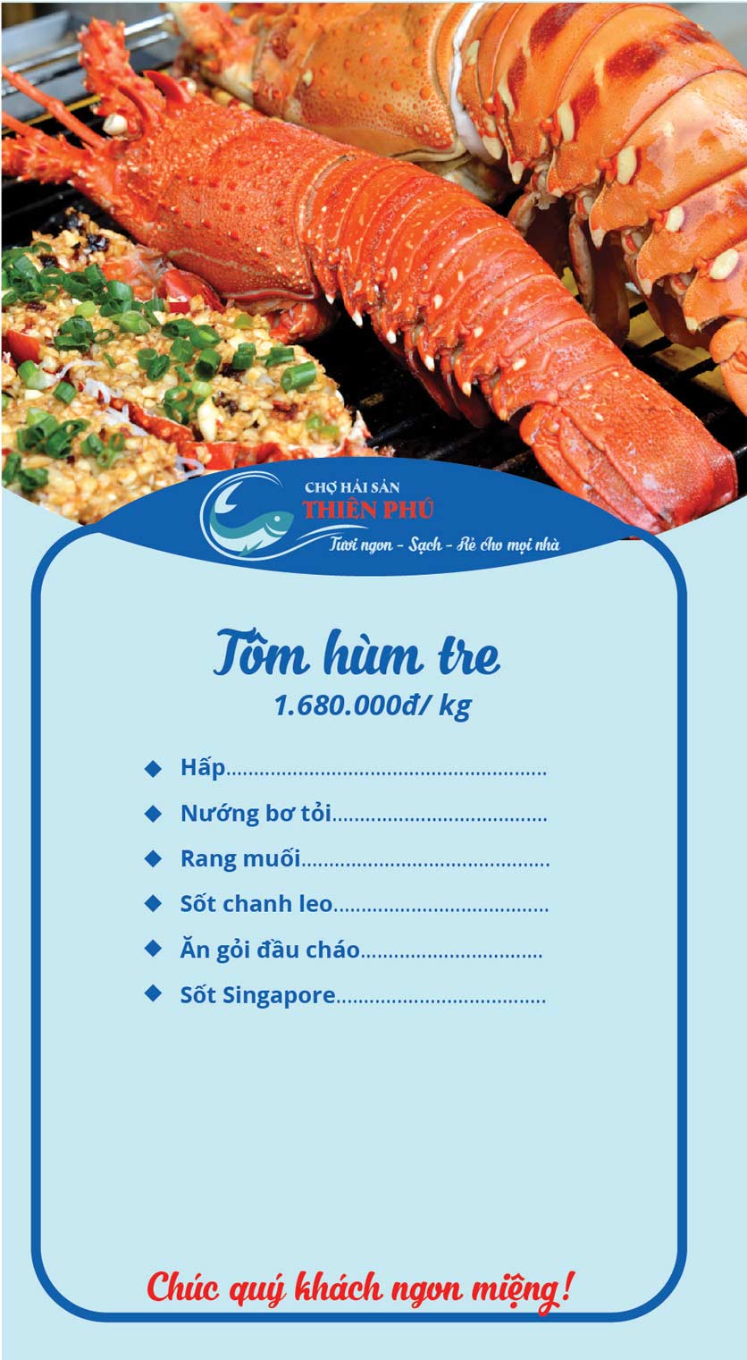Menu Chợ Hải Sản Thiên Phú - Nguyễn Chánh 4