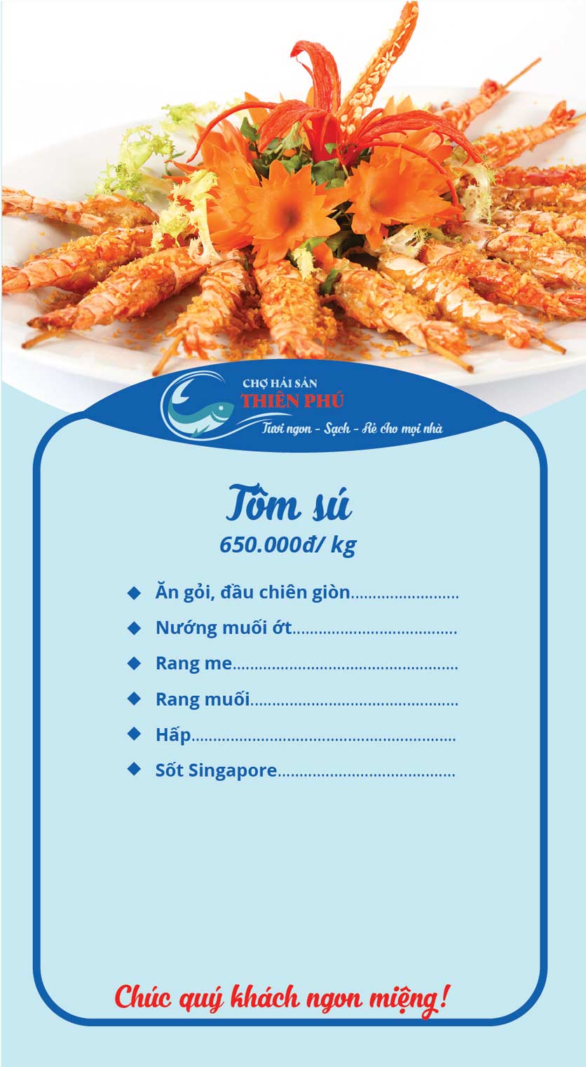 Menu Chợ Hải Sản Thiên Phú - Nguyễn Chánh 5