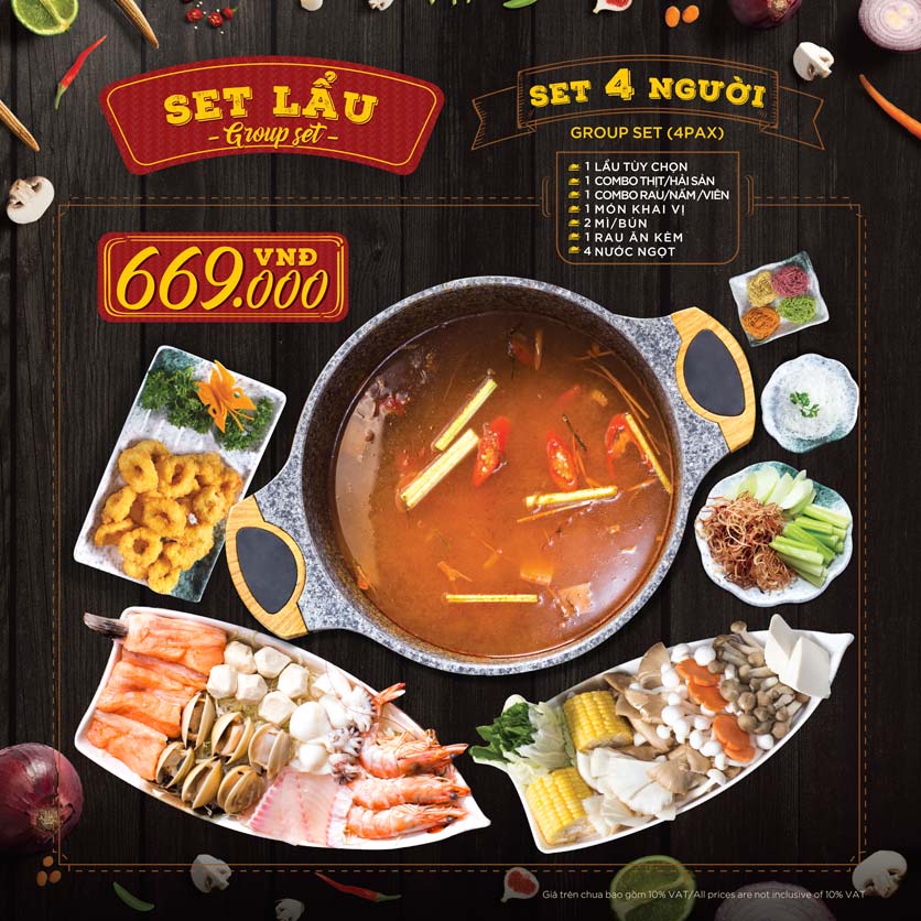 Menu Hoàng Yến Hotpot - Cao Thắng Mall 30 