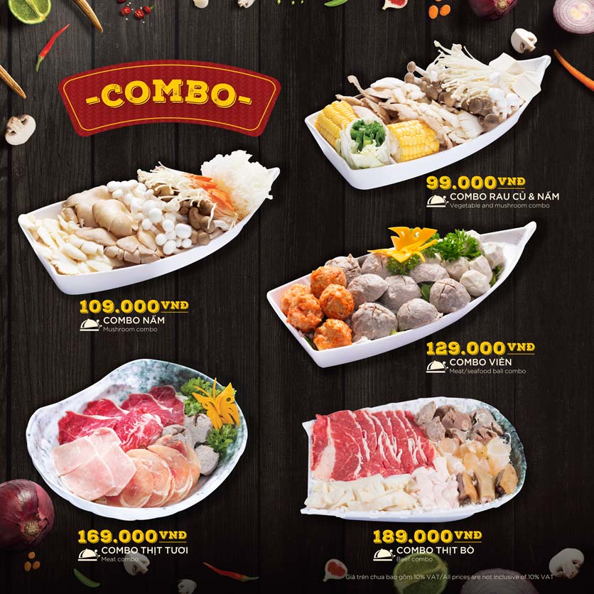 Menu Hoàng Yến Hotpot - Cao Thắng Mall 33 