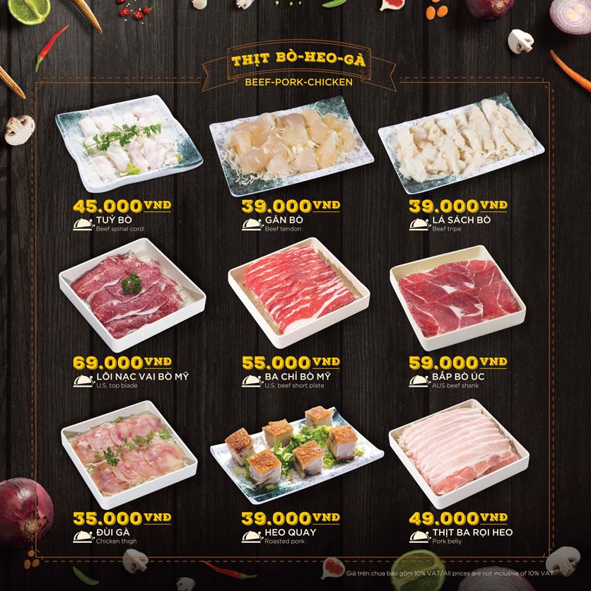 Menu Hoàng Yến Hotpot - Cao Thắng Mall 36 